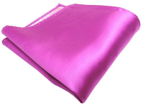 TigerTie gewebtes Designer Satin Seideneinstecktuch einfarbig Uni - Tuch 100% Seide