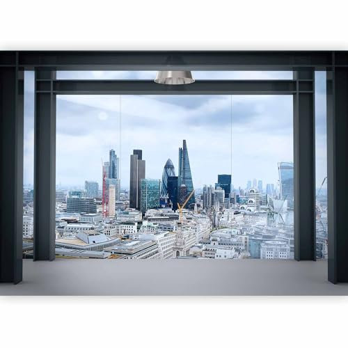 Fotomurales B&D XXL - 400x280 cm XXL Papel pintado tejido no tejido Decoración de Pared decorativos Murales moderna de Diseno Fotográfico Ciudad London Panorama d-B-0033-a-a