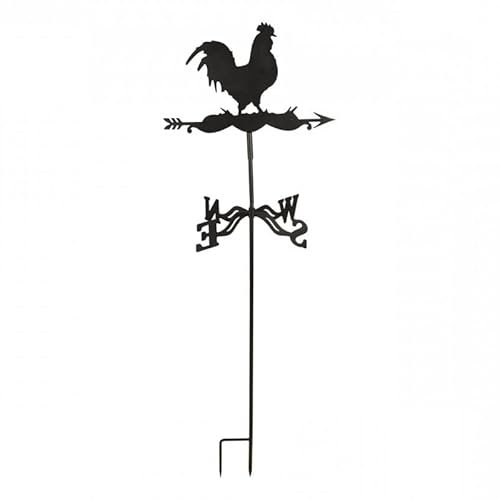 Pack girouette coq métal + support latéral + mat à planter