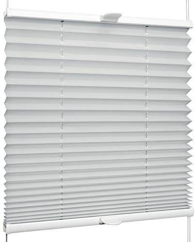 SchattenFreude Plissee nach Maß für Fenster & Tür | Zum Anschrauben in der Glasleiste | Silber, Breite: 701-900mm x Höhe: 1001-1500mm