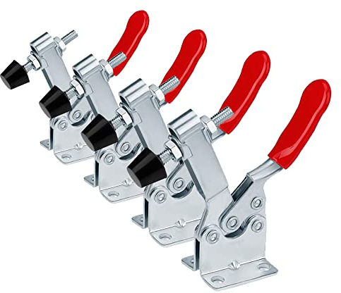 Scooter Corner Kniehebelspanner Schnellspanner,4Pcs Toggle Clamp GH-201-B, 90KG Fassungsvermögen,Geeignet für handgefertigte Produkte, Schleifwerkzeugbau