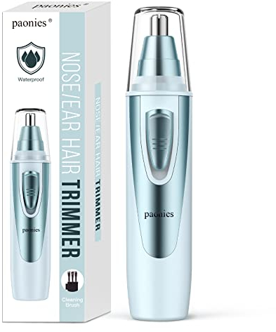 Nasenhaartrimmer Nasenhaarschneider Ohrhaarschneider, Professioneller schmerzfreier Augenbrauen und esichtshaartrimmer für Männer und Frauen, batteriebetrieben, IPX7 Wasserdichte Doppelklingen