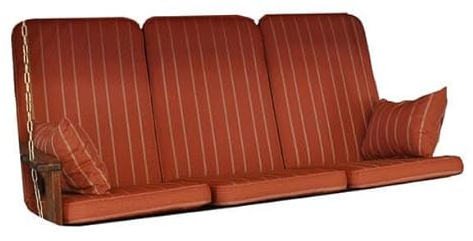 ANGERER Freizeitmöbel GmbH Hollywoodschaukel Auflage Rustica - passend für viele 3-Sitzer Hollywoodschaukeln - Schaukelauflage Made in Germany (Terra-Creme gestreift)