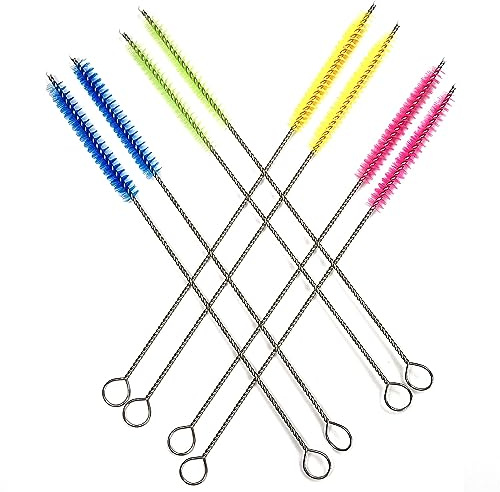 YUNYAN 8 Stück Strohhalm Reinigungsbürste Reinigungsbürste Kaffeevollautomat Milchschlauchbürste Schlauchbürste Nylon Schlauchbürste Set für Reagenzgläser Reinigen Teekanne Düse Strohhalme
