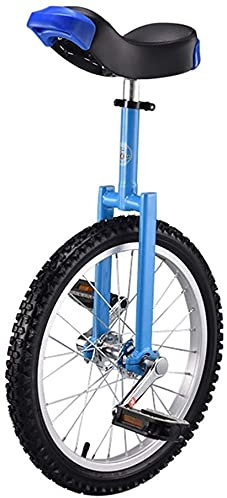 LoJax Einrad für Erwachsene Kinder, 24/20/18/16 Rad, Einrad für Kinder/Erwachsene, Blaue Balance-Fahrräder, Fahrrad mit verstellbarem Sitz und rutschfestem Pedal, ab 9 Jahren (blaues 18-Zoll-Rad)