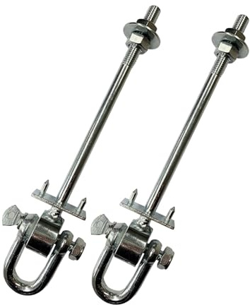 2er-Set Schaukelhaken Gewinde M12 Bolzenlänge 220 mm Sicherheitsschaukelhaken mit Schäkel