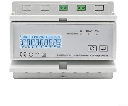 Misuratore di energia elettrica trifase, per Tuya WiFi Smart KWh Monitor Energy Meter, con schermo LCD retroilluminato, per Smart Life App Remote Control (120A)