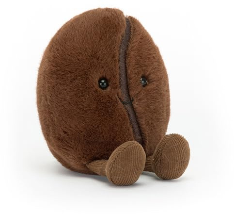 Jellycat Amuseables Coffee Bean Stuffed Toy, 5 inches - Food Plush - Fun Gift Idea
