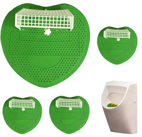 Urinal-Spritzschutz | Fußballtor-Design, Einsätze, Siebe, Sieb,Pissoir-Einsatzschutz, 4 Stück, Für -Bar, Fußbad, Hotel, Esszimmer