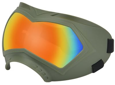 Qsvbeeqj Verstellbare Hundebrille, winddicht, Schutzbrille für Hunde, Wandern, Camping, Hundebrille