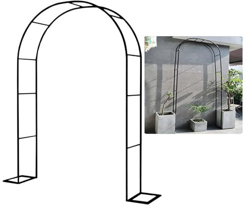 Arche de jardin en métal pour plantes grimpantes, kit d'arche de ballons pour pelouse, fête, cérémonie, décoration de mariage, support d'arche large et rond, treillis de jardin pour vignes et fleurs,