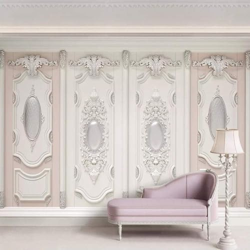 XLMING Relieve Tridimensional Escultura En Escayola 3D Papel Pintado Casa Sala Decoración Estar Comedor Sofá Dormitorio TV Fondo de Pared-150cm×105cm