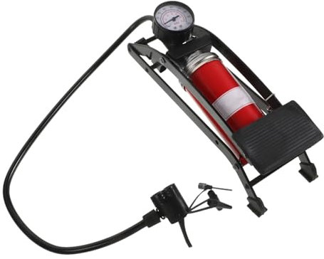 TOPPERFUN Multifunktionaler Auto-fußluftpumpe Hochdruckpumpe Mit Barometer Für Reifen Motorrad Fahrrad Bälle Gummiboote Und Luftbetten Geeignet