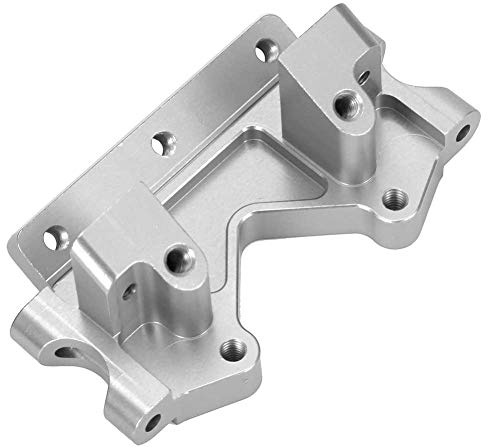 NutriEss Auto da Corsa Front Bulkhead Aggiornamento in Lega in Lega di Alluminio Sostituzione Durevole per ruscello Slash Rustler Stampede Blue Blue Rosso Blu Scuro 73x40x30mm (Argent)