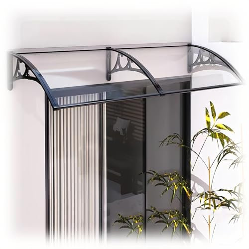 GZDXBF Marquise De Porte Aluminium Auvent De Porte Et Fenêtres Toit Marquise en Polycarbonate Auvents UV Panneaux Creux De Protection UV pour Garages Trottoirs(70x100cm/28x39in)