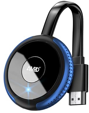 AIMIBO 4K Miracast Dongle, Plug & Play, 5G Wireless HDMI Display Adapter, Screen Casting Device for iOS/Android/Windows/MacOS/Phone/Laptop to TV/Monitor/Projector, Support Miracast/DLNA/AirPlay, Blue