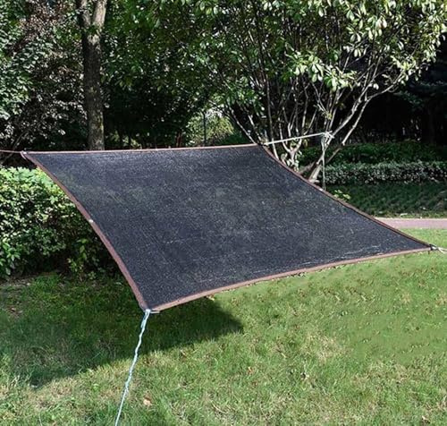 AuMarndi Rete Ombreggiante per Orto Nera Vela Ombreggiante 90% Rete Telo Ombra 4x5m 90% Protezione UV Occhielli Tenda Vela Rettangolare per Esterno Giardino Terrazzo Pergola,black-3x6m