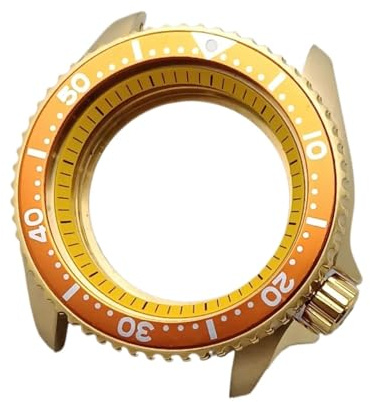 1 Pieza NH35 Caja de 42 mm Reloj con Bisel Aluminio Plateado/Negro, Esfera Compatible NH36, Cristal Plano Zafiro, Correa 22