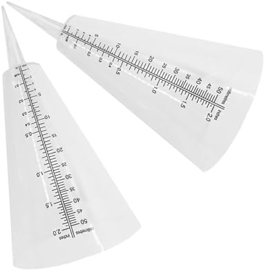SHINEOFI Pluviomètre Extérieur en Plastique Transparent Conique pour Jardin 2 Pièces Échelle Graduée, Insertion Sol Facile, Mesure Précise des Précipitations et Irrigation Contrôlée