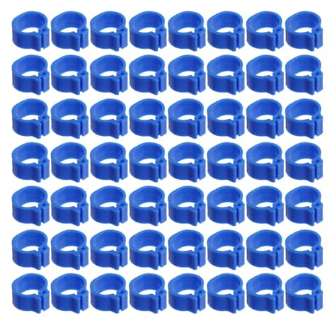NUOBESTY 100 Pcs Plastic Pigeons Ring Bands Lightweight Identification Tool Poultry Leg Bands for Breeding and Poultry Operations Management