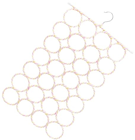 TOKIDNY Percha Plegable para Bufandas y Cinturones Anillos Rotatoria Organizador Compacto y Ligero para Colgar Pañuelos y Accesorios Armario