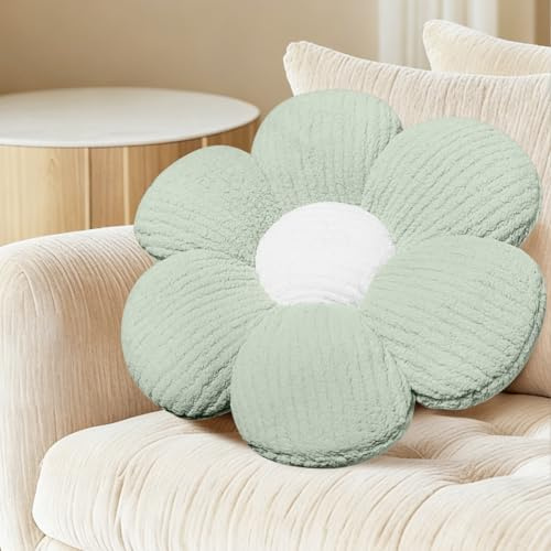 RANJIMA Blumen Bodenkissen, Blumenboden Kissen Tatami Blumenförmiges Plüsch-Dekor Blume Bodenkissen Sitzkissen für Sofa Bett Stuhl Dekoration Geschenke für Mädchen und Frau, 40cm