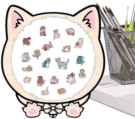 Weqizuerqi Puzzle d'animaux - 135 Pièces Jouet Défi Logique | Puzzles Encadrés Chat pour | Préscolaire Maternelle Garçon Fille Adulte Ami Activité d'apprentissage Décoration