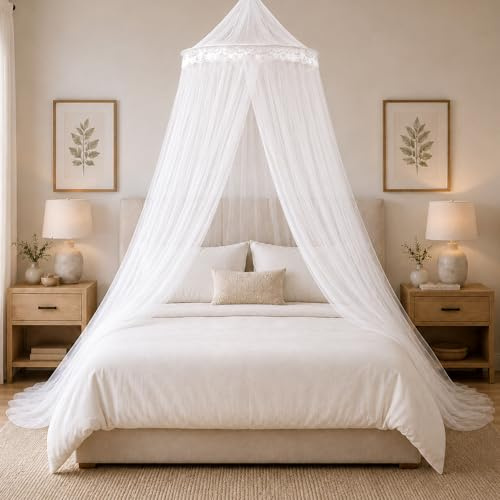 Mosquitera para Cama Grande,Mosquitera para Cama Matrimonio Individual,0.6x2.5x10.5M Mosquiteros para Dosel,Protección Repelente contra Insectos para Todos los Tamaño