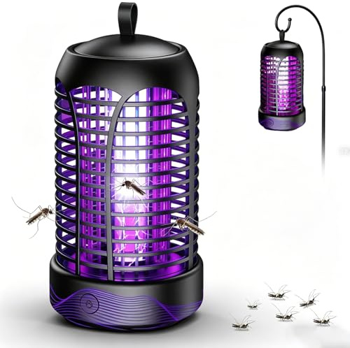Lampe Anti Moustique, Lampe Anti MoucheAnti Insectes Répulsif Efficace Portée 140m² pour Intérieur et Extérieur, Tueur d'Insectes Électrique Étanche, (Violet)