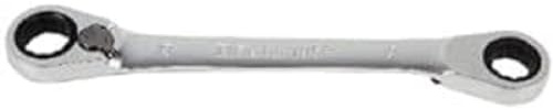 Beta 1950210 Model 195P 8X10 Reversible Ratchet Double-Ended Offset Bi-Hex Ring Spanner, 8mm x 10mm