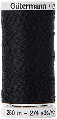 Gütermann Nähgarn, Polyester, Schwarz, 250 m, 5,5 x 2,5 x 2,5 cm
