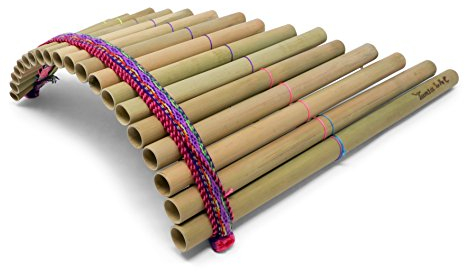 Panflöte - gebogen, 20 Röhrchen, Rondador – fair gehandelte Handarbeit aus Ecuador