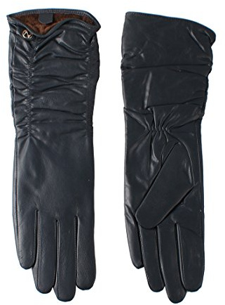 Nappaglo Damen Italienisches Lammfell Leder Handschuhe Winter Warm Langes Fleecefutter Handschuhe