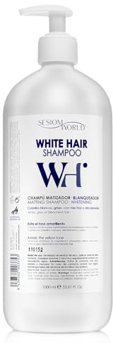 Sesiomworld Silver Wh Shampoo zur Aufhellung von weißem Haar, ohne Parabene, 1000 ml, 1 Stück, 1090 g