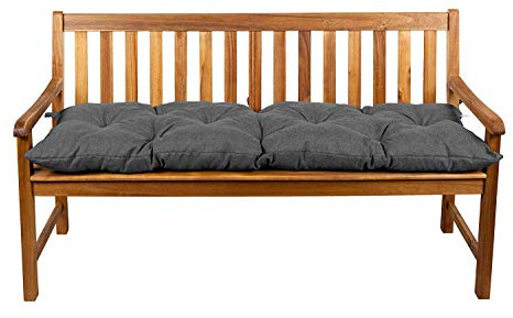 Gutekissen® Bankauflage Stuhlkissen Hollywoodschaukel Garten LS (200x50, Dunkelgrau)