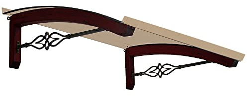 BELLHOUSE COPERTURE Auvent en Bois Modèle Legno Stella Miel P 90 H 42 L 150 CM - BRONZÉ