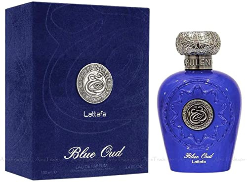 Lattafa Halal Attar Opulent Oud Musk Blue Black White Eau de Parfum, Zerstäuber, 100 ml