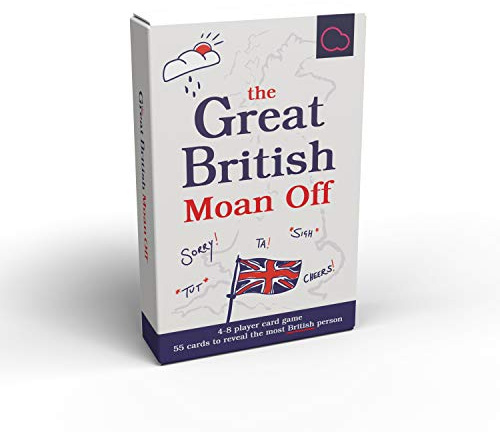 Bubblegum Stuff - Great British Moan Off - Who's Most Likely To? Card Game - Find Out Who Is The Biggest Complainer - For Teenagers & Adults - Stocking-Filler - 55 Game Cards