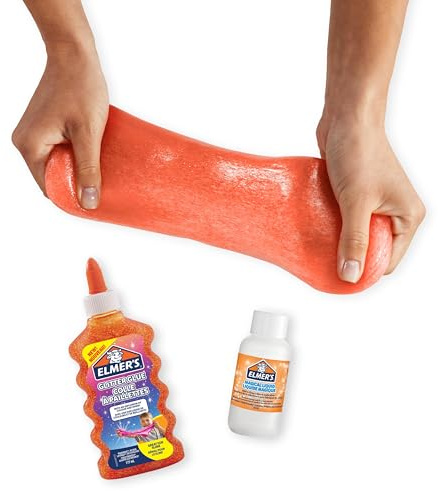 Elmer’s PVA-Glitzerkleber | orange | 177 ml | auswaschbar | ideal zur Herstellung von Schleim | 1 Stück