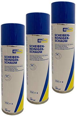 12x cartechnic Scheibenreiniger-schaum 500ml, Auto Scheibenreiniger, Aktivschaum, Glasreiniger, Reinigungsspray für KFZ