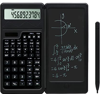 Lvesunny Scientific Calculator with Notepad, Large 10-Digit Display Screen, Solar or Battery Power, Ideal for Basic Math, Perfect School Supplies
