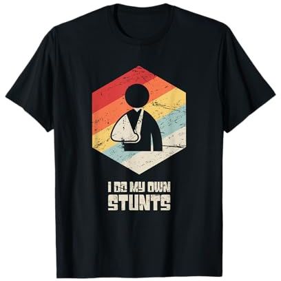 Retro-T-Shirt mit gebrochenem Arm T-Shirt