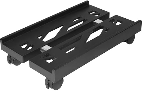 BYMECOST Adjustable Computer Tower Stand, PC Stand Mobile CPU Stand with 4 Rolling Caster Wheels Fits Most PC Under Desk, Ventilated Under Desk PC Tower Holder for Office,Gamers