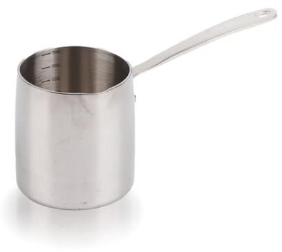 Réchauffeur de Lait et de Beurre, Cafetière Turque, Triple Plaque de Fusion en Acier Inoxydable Avec Trous Gradués Précis, pour Cuisinières à Induction, à Gaz Ou électriques(700ML)