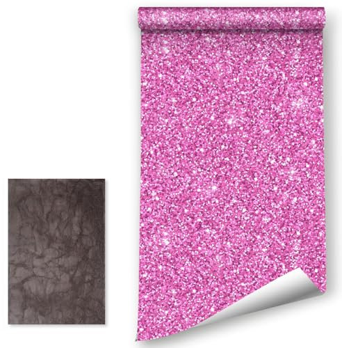 LZH-LP Carta da parati autoadesiva con paillettes argentate e glitter grossi, 41x600CM con retro adesivo, rimovibile, per pareti, armadi, decorazione con toppa per la riparazione della pelle