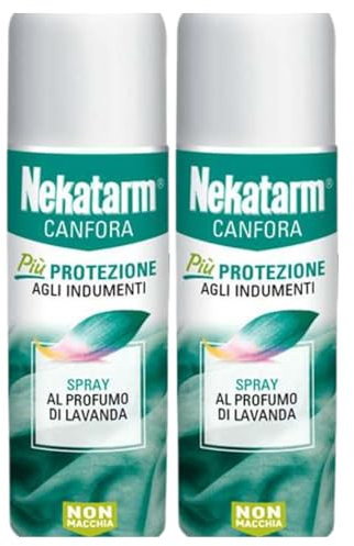 NEKA TARM CANFORA, Più Protezione Agli Indumenti, Spray Al Profumo di Lavanda 200ml (2 Spray)