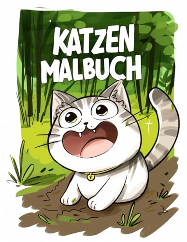 Katzen Malbuch: Süße Katzen-Malvorlagen für Mädchen und Jungen, die Tiere lieben