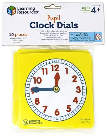 Learning Resources Zifferblätter für Schüler (Set mit 10 Stück)