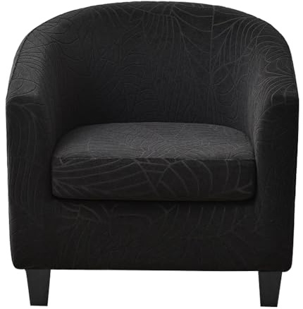 Meigeh Sesselbezug Stretch Sesselschoner 2 Stück Sesselhusse Stretch Sesselüberwurf für Tullsta Stuhl Cocktailsessel Schonbezüge Schwarz