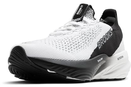 Brooks Women’s Glycerin Stealthfit 22 Neutral Running Shoe - White/Grey/Black - 6 Medium